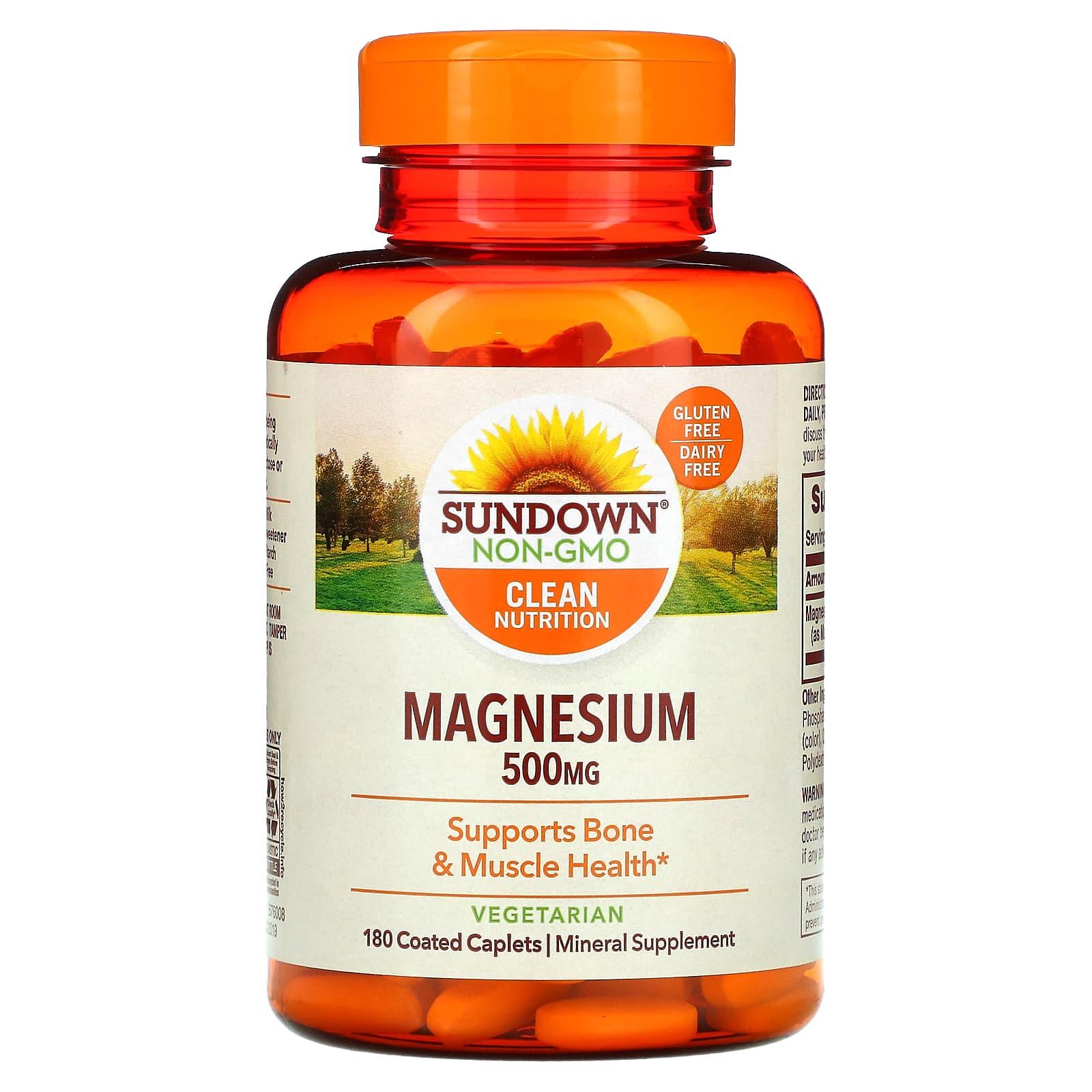 Sundown Naturals Magnesium, 500 Mg, Coated Caplets