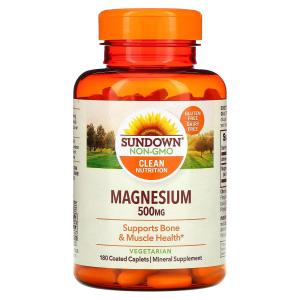 Sundown Naturals Magnesium, 500 Mg, Coated Caplets