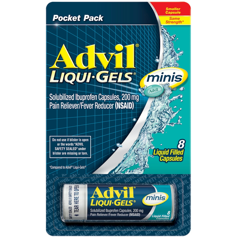 Advil Pocket Pack Minis Liquid Filled Capsules 200 Mg Ibuprofen