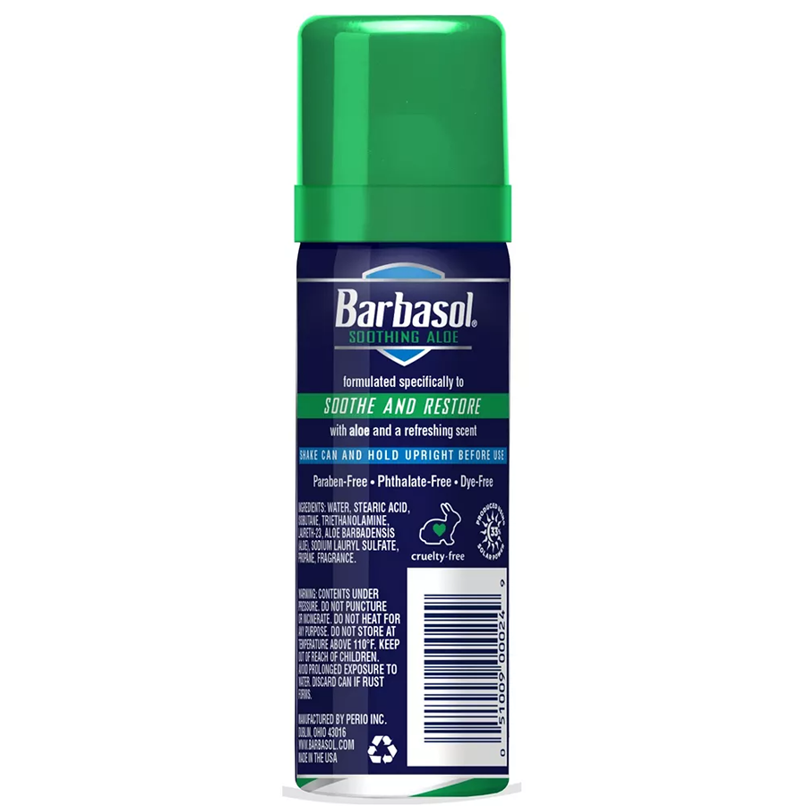 Barbasol Soothing Aloe Thick & Rich Shaving Cream, 7 Oz, 7 Ounce