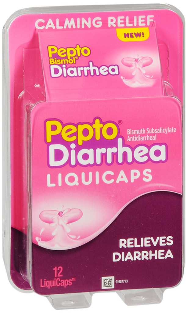 Pepto Dual-Action Relief, Diarrhea, Liquicaps