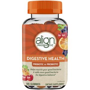 Align Digestive Health Prebiotic + Probiotic Supplement Gummies - Natural Fruit