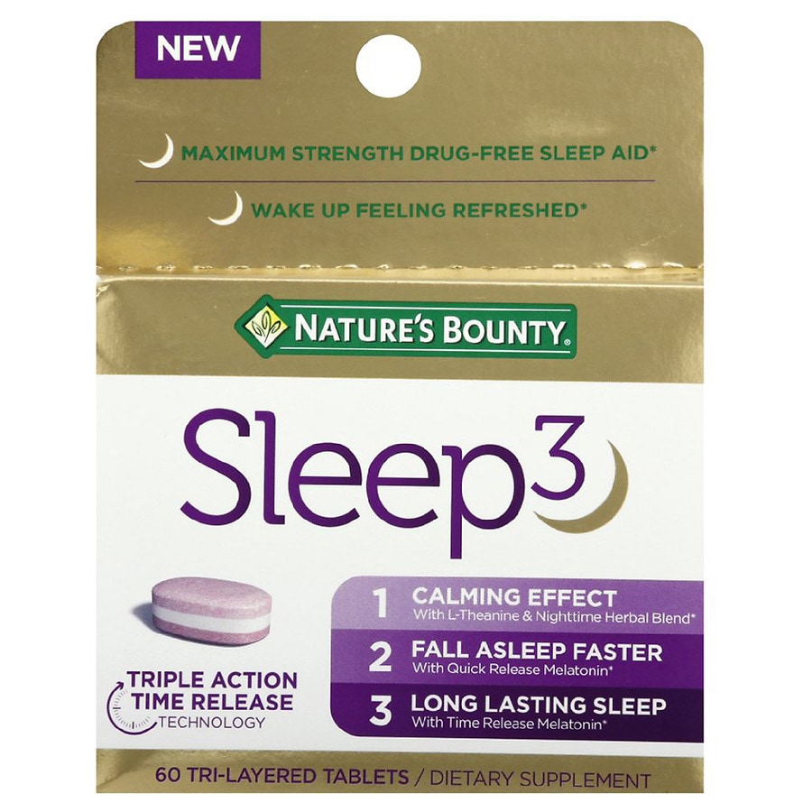 Nature's Bounty Sleep3 Melatonin Tablets - Tri-Layered, 10mg