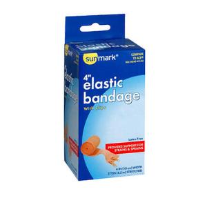 Sunmark Elastic Bandage With Clips 4 Inch X 5 Yards - 1 Roll
