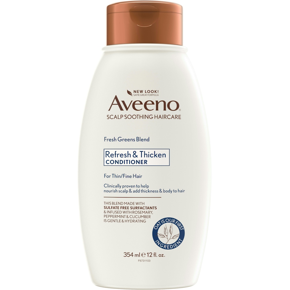 Aveeno Fresh Greens Blend Refresh And Thicken Conditioner, 12 Fl Oz