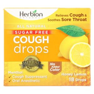 Herbion Naturals Sugar Free Honey Lemon Cough Drops, 1 Each