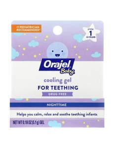 Orajel Baby Cooling Gel For Teething Drug-Free Nighttime 0.18 Oz