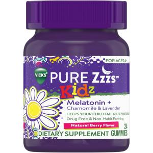 Vicks Pure Zzzs Kidz Melatonin Sleep Aid Gummies For Kids