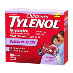 Tylenol Children's Acetaminophen Dissolve Packets, Wild Berry