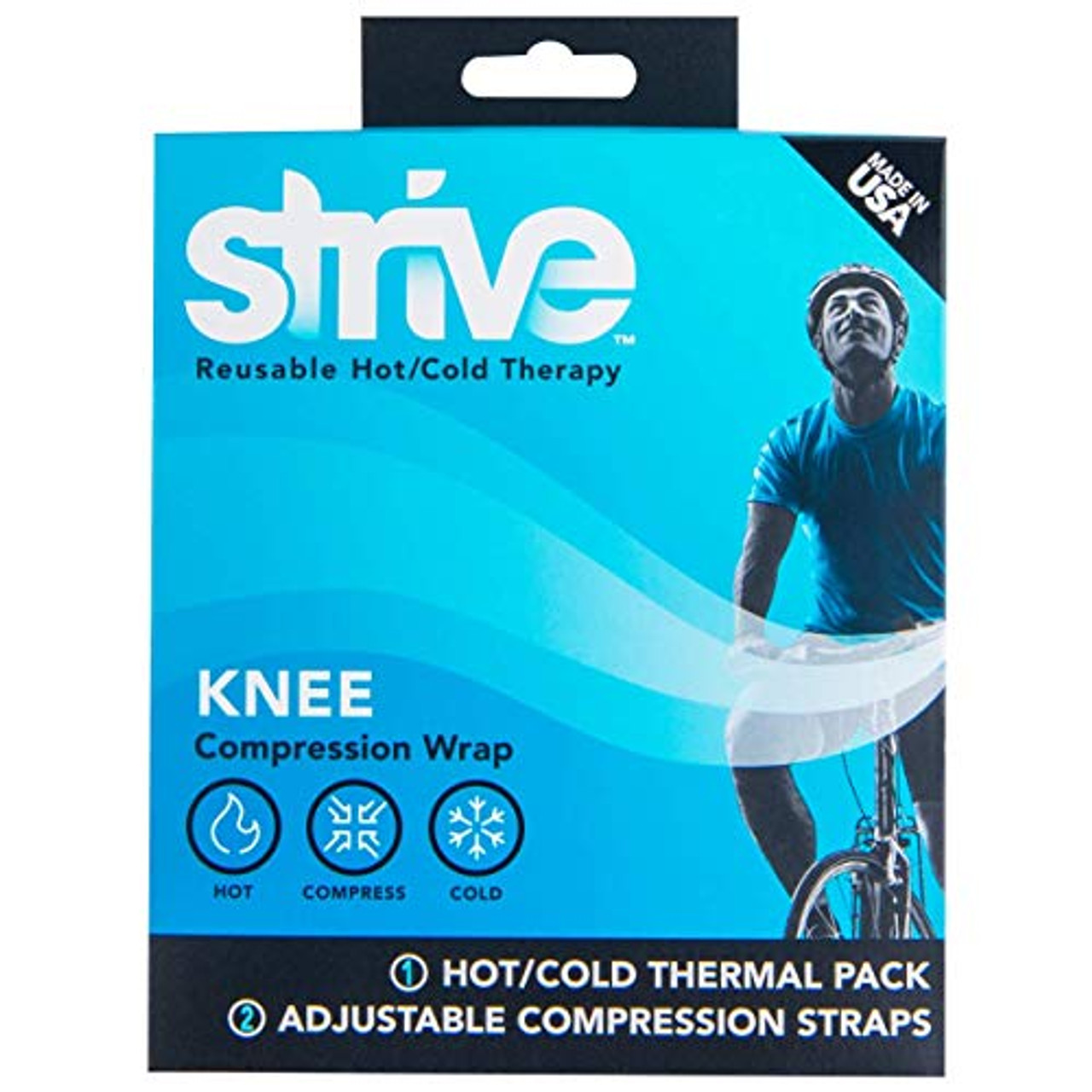 Strive Compression Therapy Wrap Joint Pain Relief And Muscle Recovery For Knee Hot And Cold Made In The USA