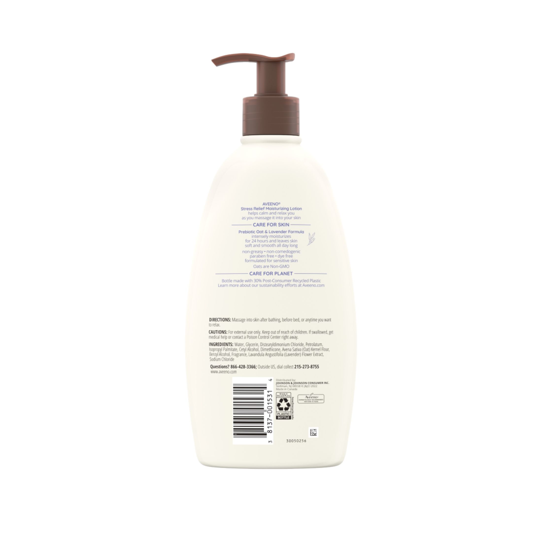 Aveeno Lotion, Stress Relief Moisturizing, Lavender Scent, Calms & Relaxes 12 Fl Oz
