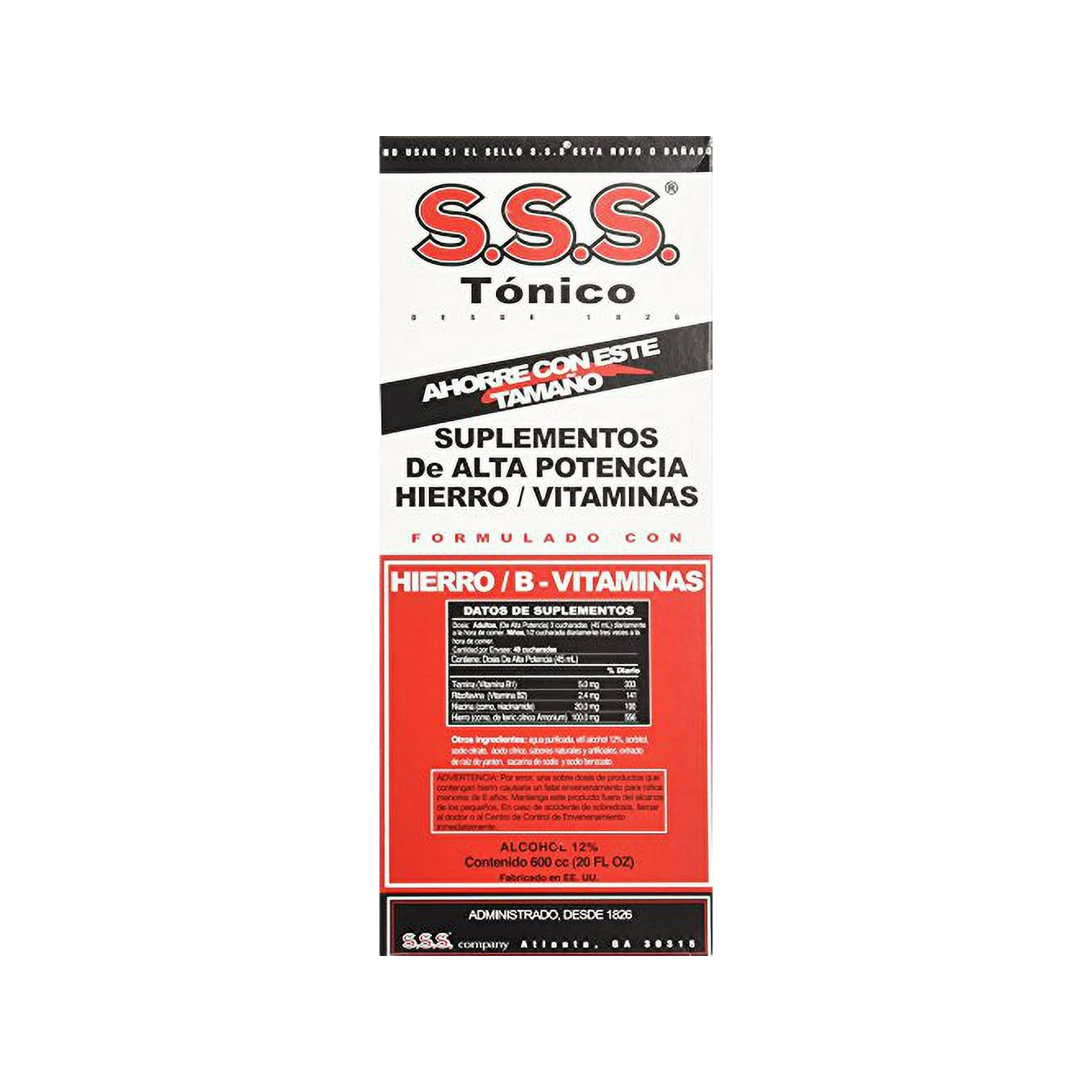SSS Tonic Liquid Iron & Vitamin B Supplement 20 Fl. Oz