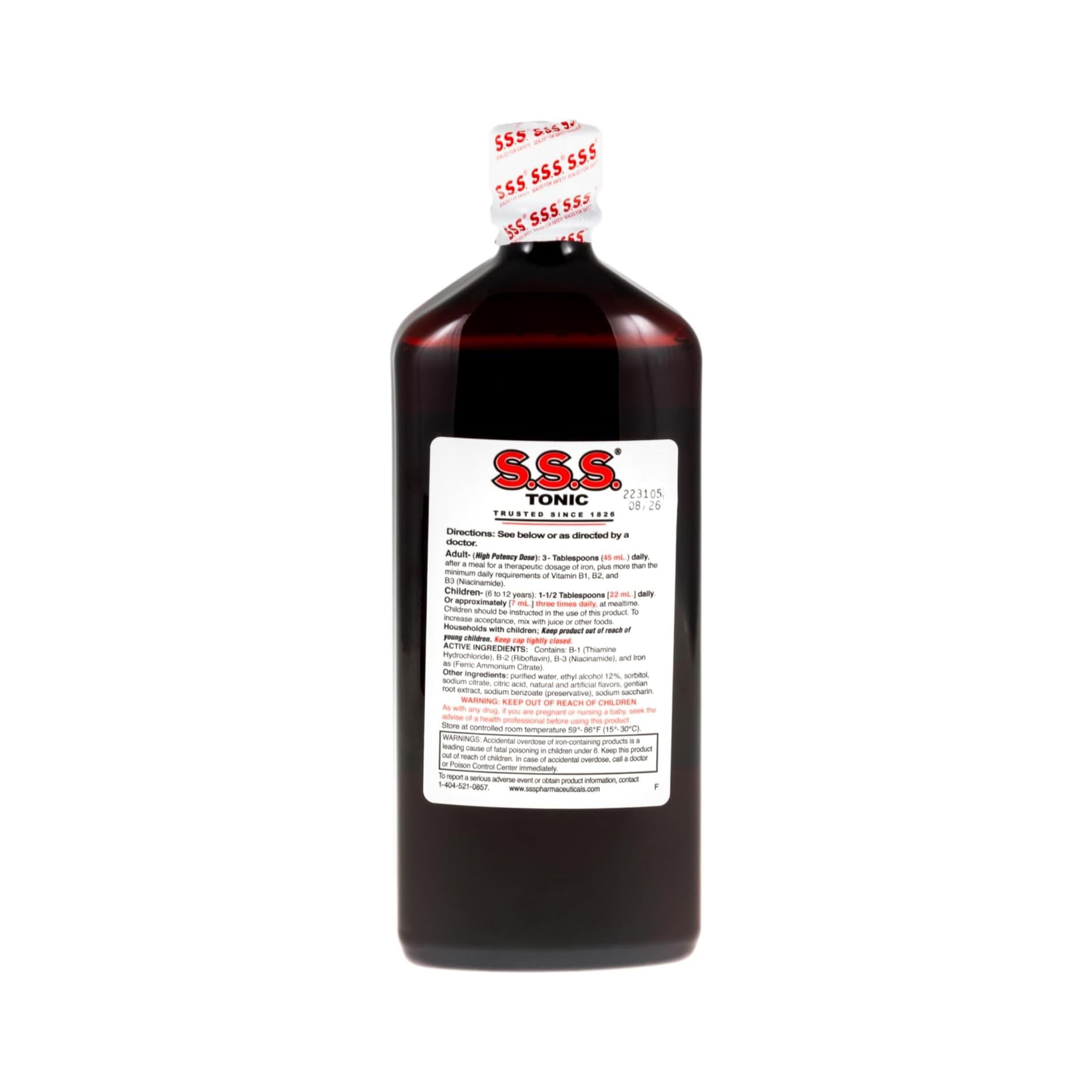SSS Tonic Liquid Iron & Vitamin B Supplement 20 Fl. Oz