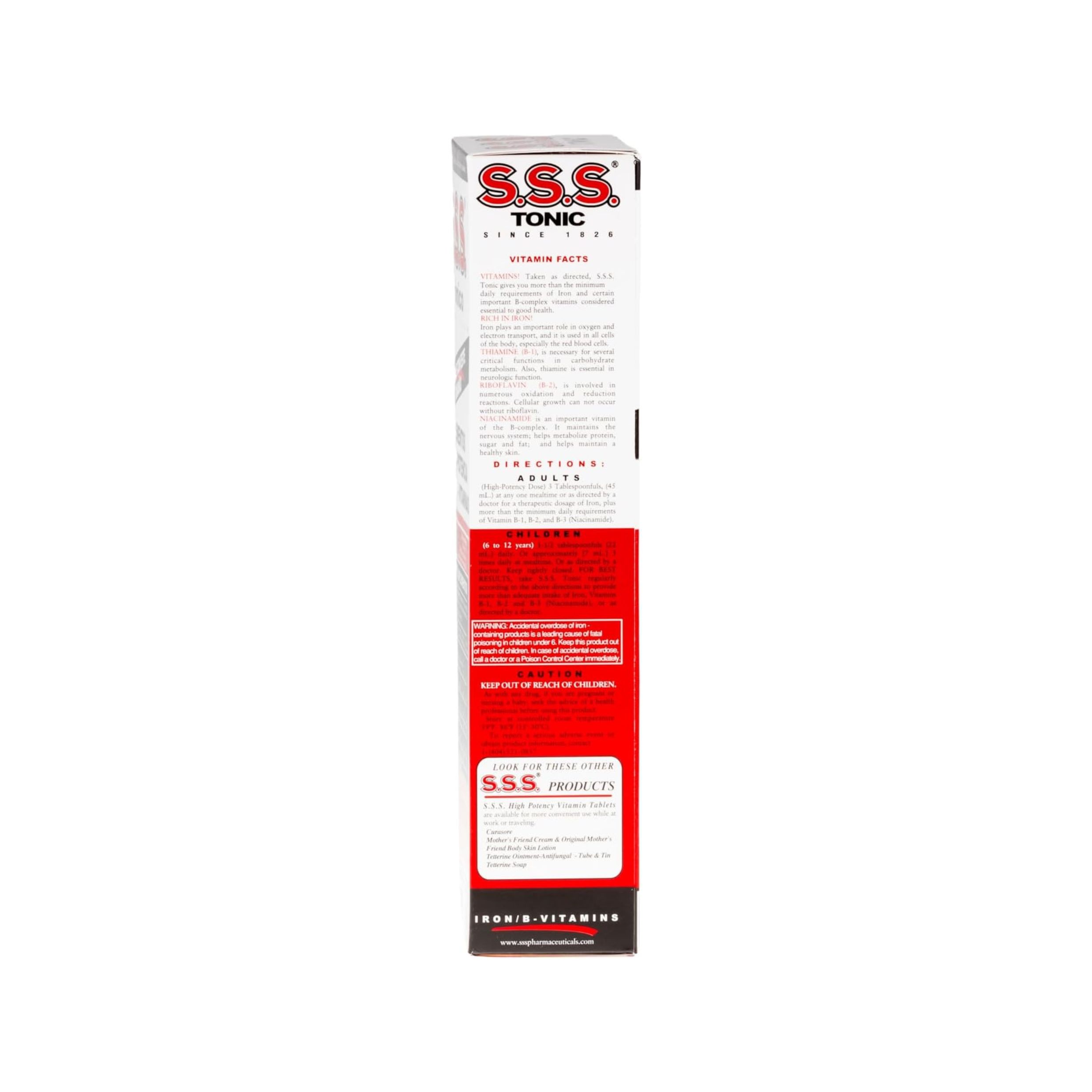 SSS Tonic Liquid Iron & Vitamin B Supplement 20 Fl. Oz
