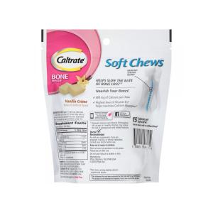 Caltrate Calcium & Vitamin D Supplement, 600+D, Soft Chews Chocolate Truffle
