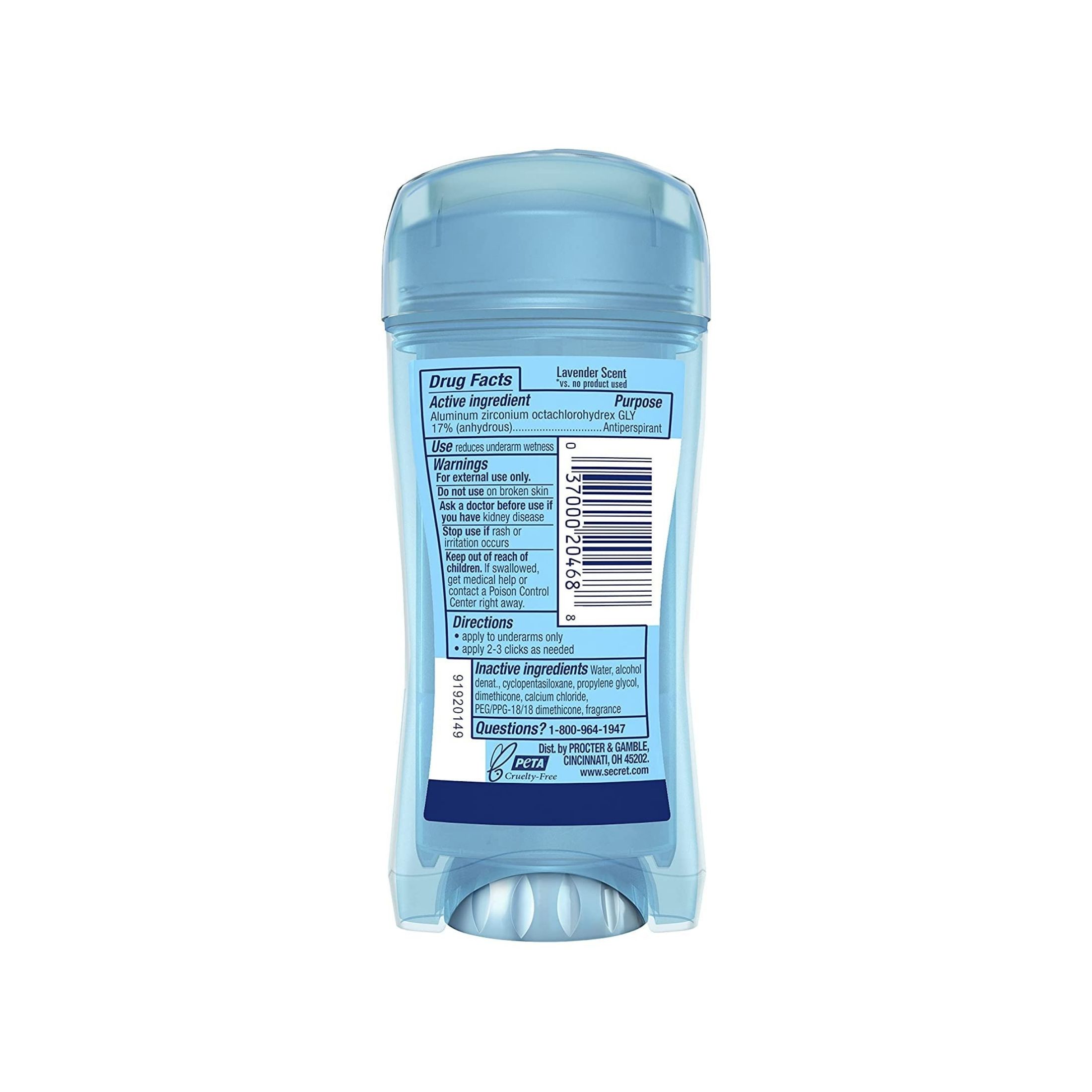 Secret Women's Fresh Clear Gel Antiperspirant And Deodorant - Relaxing Lavender, 2.6 Oz