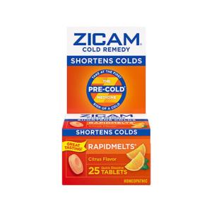 Zicam Zinc Cold Remedy Rapid Melts Quick Dissolve Tablets Citrus Flavor 25ct
