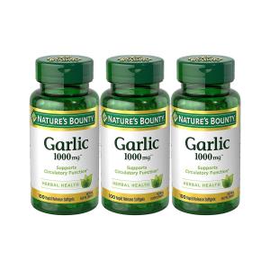 Nature's Bounty Herbal Health Odorless Garlic Extract Rapid Release Softgels, 1000 Mg