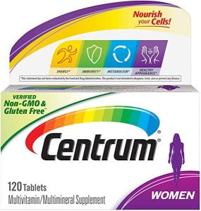 Centrum Multivitamin For Women, Multivitamin/Multimineral Supplement With Iron, Vitamins D3, B And Antioxidants
