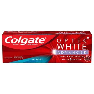 Colgate Optic White Advanced Icy Fresh Anticavity Fluoride Toothpaste, 3.2 Oz