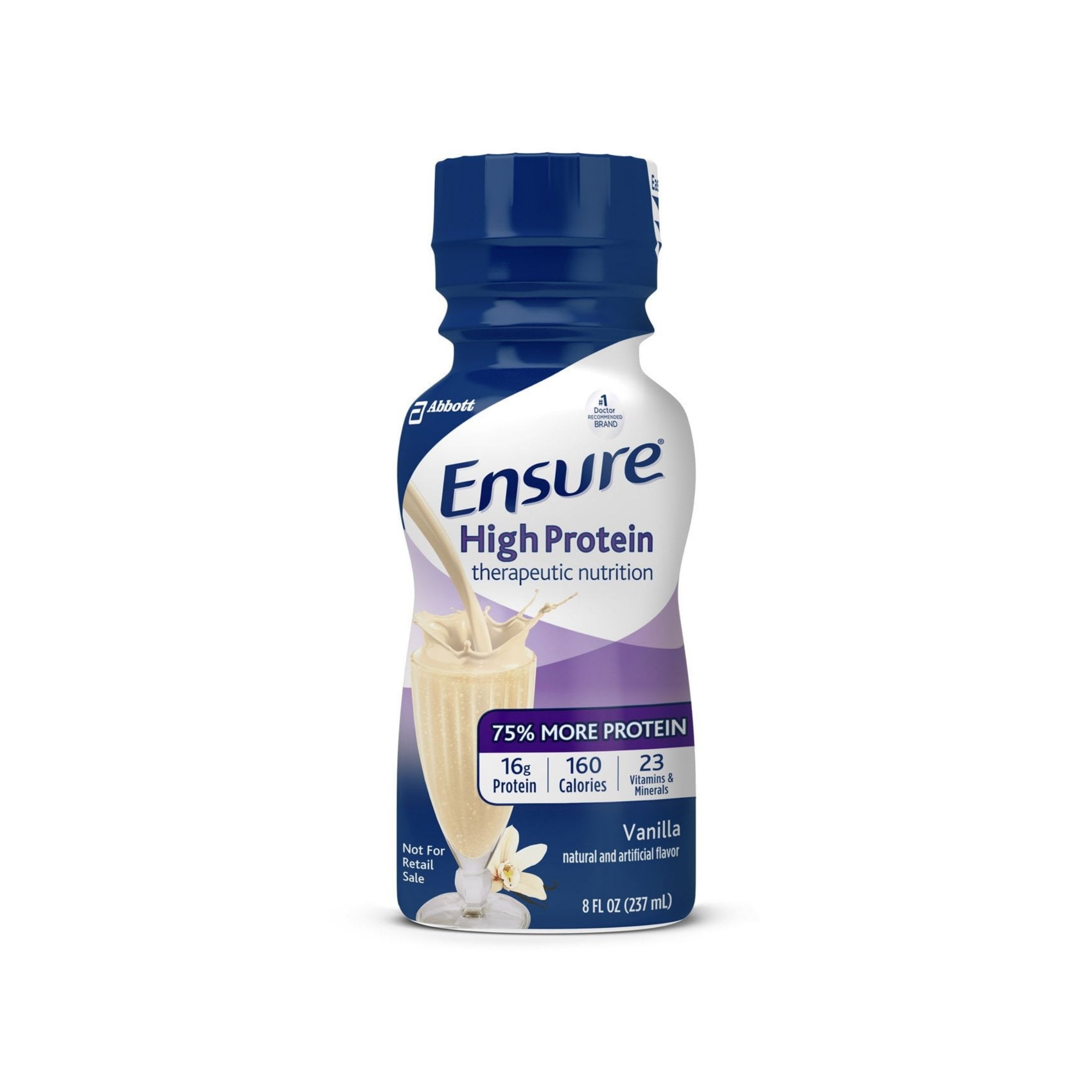 Ensure High Protein Drink Plus Vanilla Oral Supplement, 8 Oz Bottle