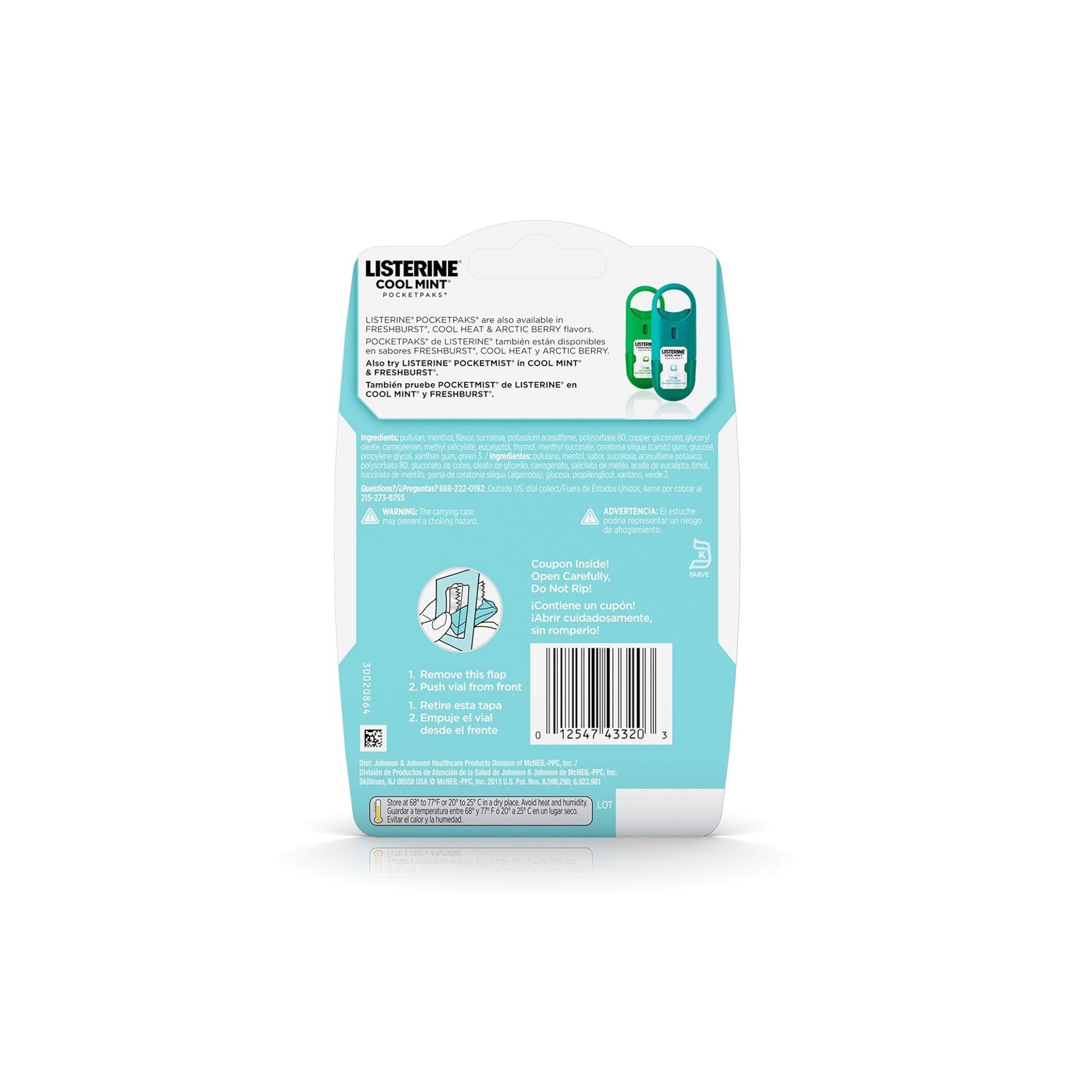 Johnson & Johnson Inc Listerine Format De Poche Pelicules-fraîcheur 72 Unités