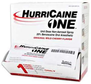 HurriCaine 20 % Benzocaine Oral Anesthetic Wild Chery Spry-2x0.5 Ml