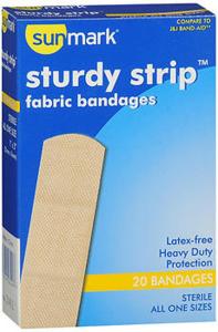 Sunmark Sturdy Strip Fabric Bandages All One Size