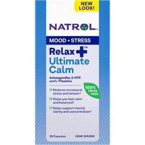 Natrol Relax+ Ultimate Calm Mood & Stress Capsules - 30ct