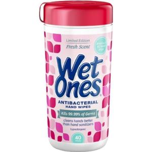 Wet Ones Antibacterial Hand Wipes Canister - Fresh Scent Pack