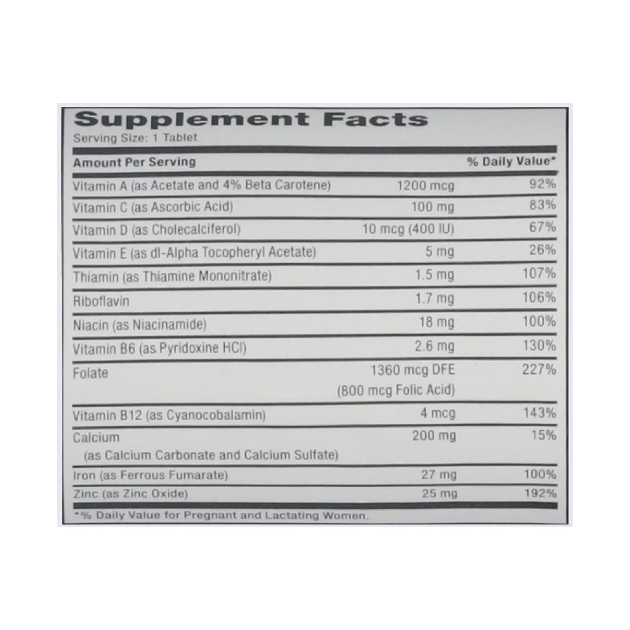 Major Prenatal Tablets