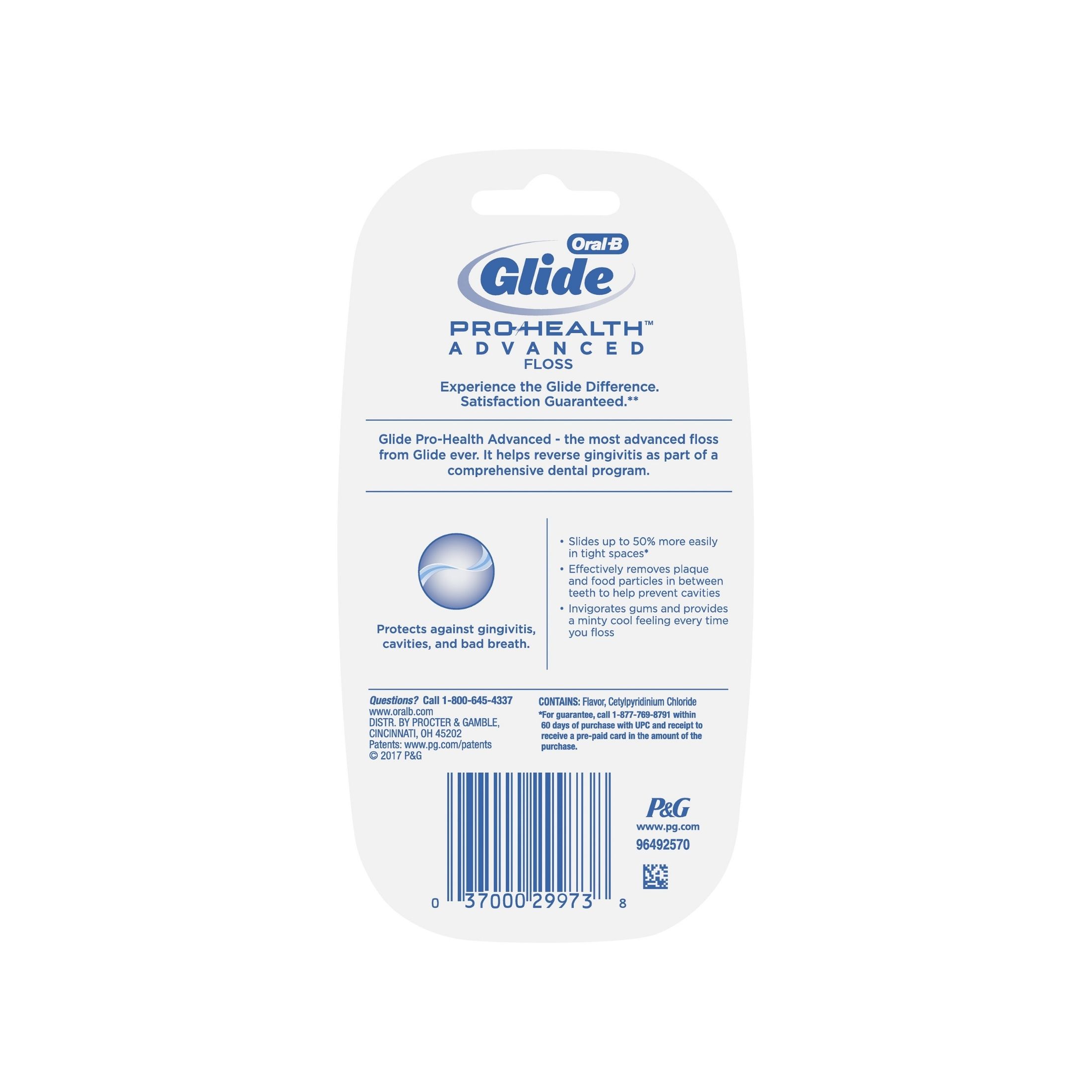 Oral-B Glide Pro Health Advanced Dental Floss, Fresh Mint Flavor, 35m
