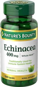 Nature's Bounty Herbal Health Echinacea Capsules, 400 Mg