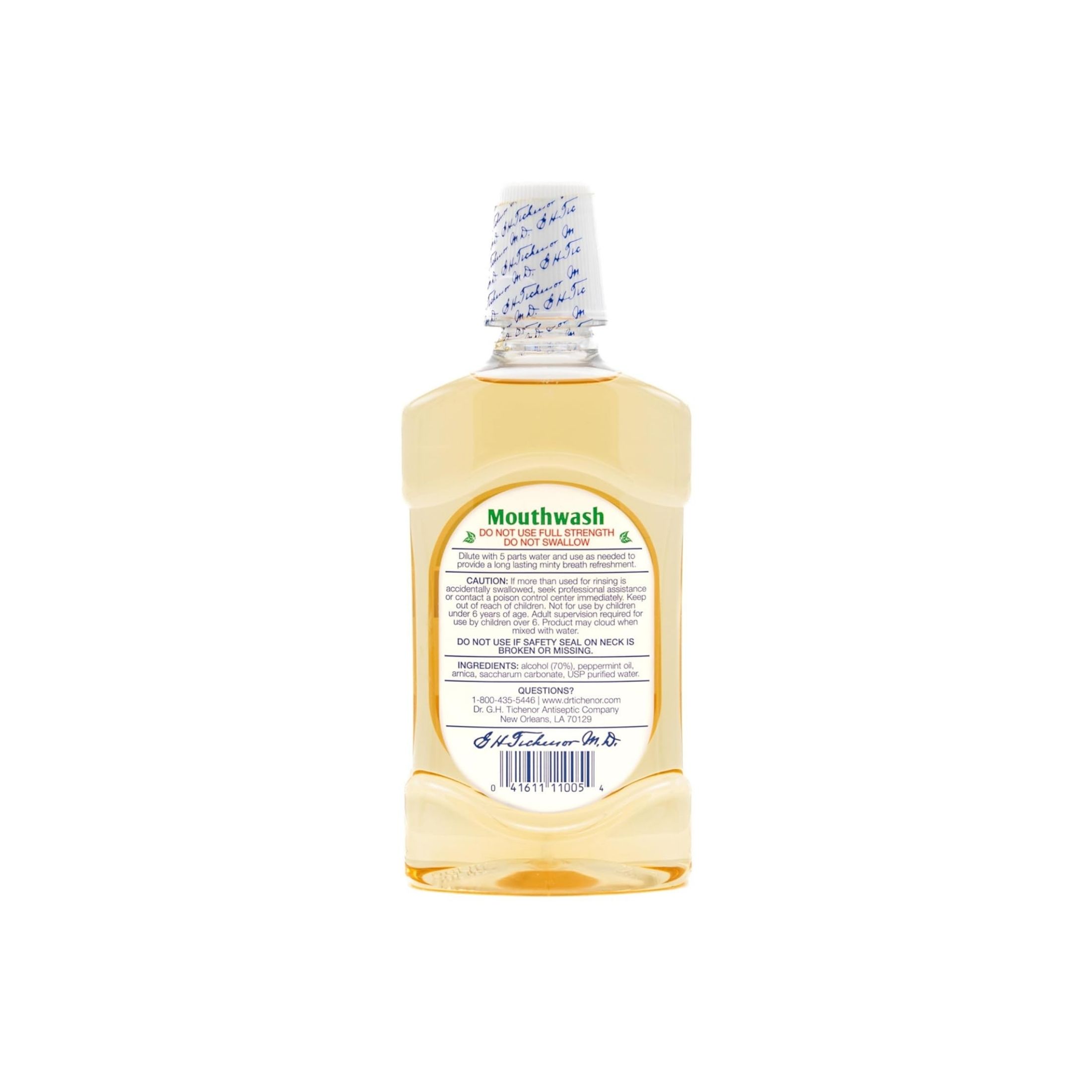 Dr Tichenors Antiseptic Mouthwash, Concentrated Formula, Peppermint