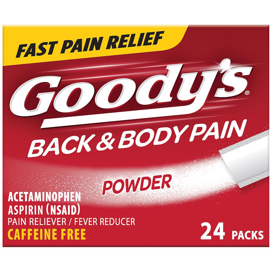 Goody's Caffeine Free Powder Stick Packs Back & Body Pain