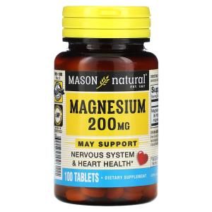 Mason Natural Magnesium, 200 Mg, 100 Tablets
