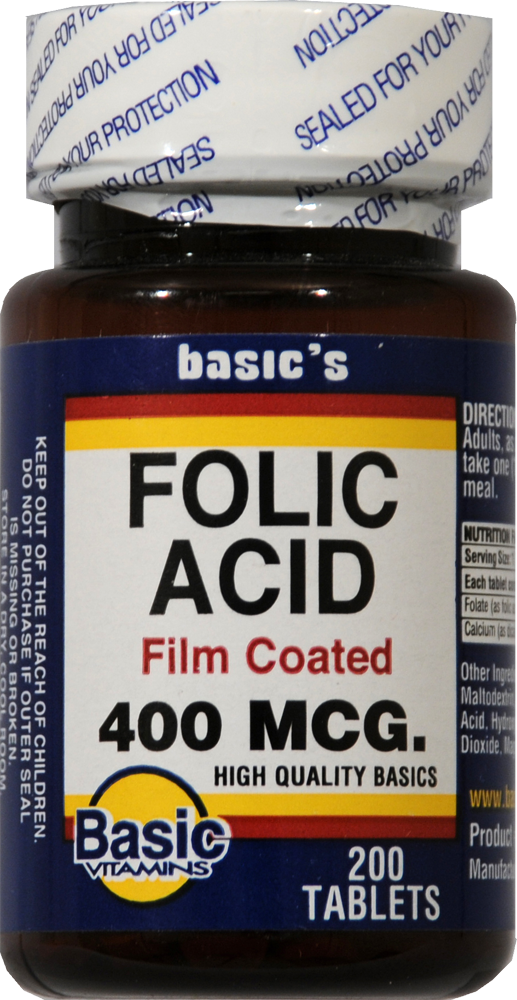 Basic Vitamins Folic Acid 400 Mcg