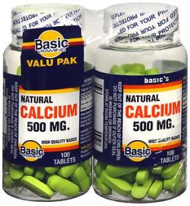 Basic Vitamins Oyster Shell Calcium 500 Mg