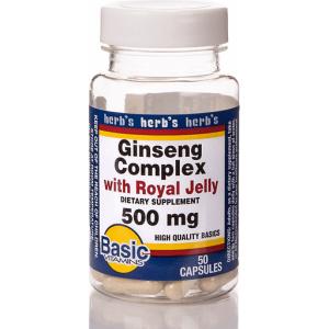 Basic Vitamins Ginseng Complex With Royal Jelly 500mg - 50 Tabs