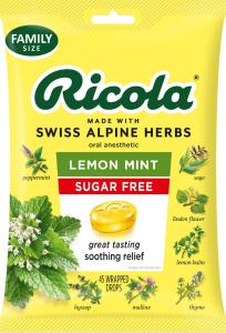 Ricola Oral Anesthetic, Sugar Free, Lemon Mint, Drops