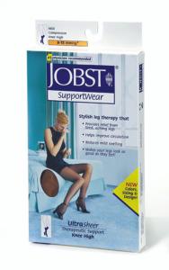 Jobst Ultrasheer Thigh Highs Stockings, 8-15 Mmhg Compression, Silky Beige, Size: X-Large