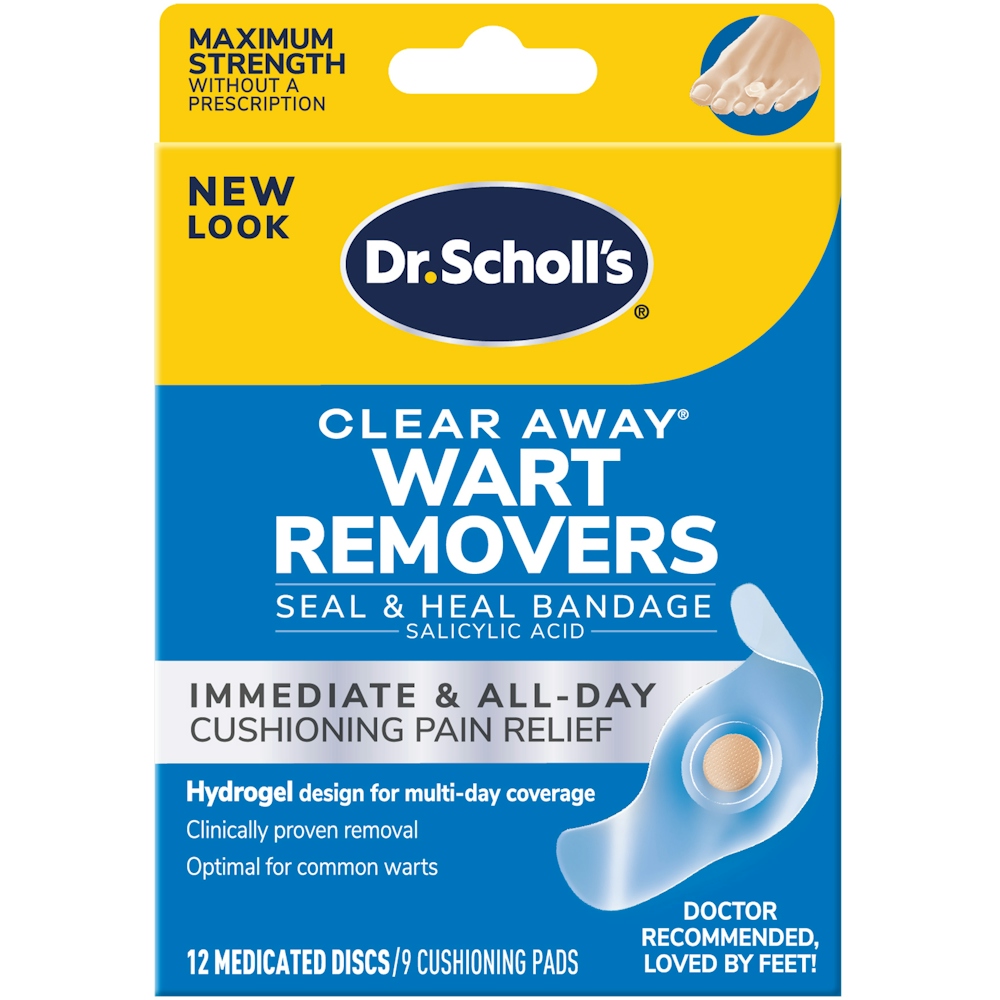 Dr. Scholl's Duragel Clear Away Wart Remover 12 Discs & 5 Cushions