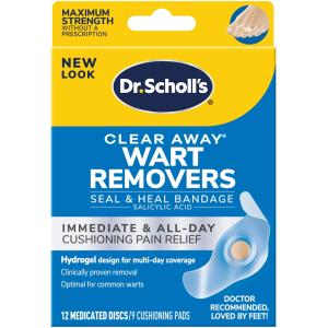 Dr. Scholl's Duragel Clear Away Wart Remover 12 Discs & 5 Cushions