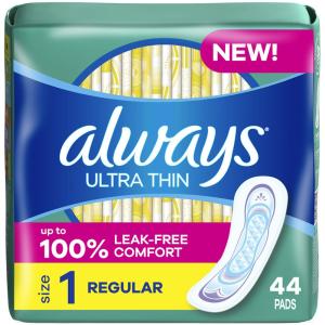 Always Pads, Ultra Thin, Without Wings, Regular, Size 1