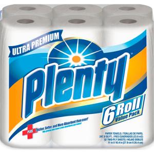 Plenty Paper Towels 6 Roll 52 Ct Full Sheet