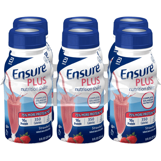 Ensure Plus Nutrition Shake Strawberry Ready-to-Drink 8 Fl Oz Bottle