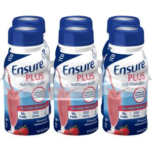 Ensure Plus Nutrition Shake Strawberry Ready-to-Drink 8 Fl Oz Bottle