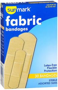 Sunmark Fabric Bandages Assorted Sizes