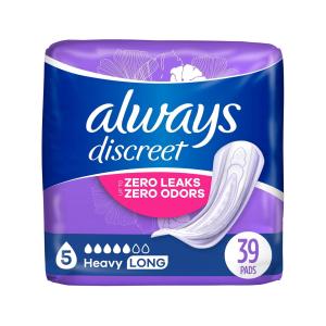 Always Discreet Pads, Extra Heavy Absorbency, Long Length