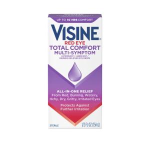 Visine Red Eye, Total Comfort Multi-Symptom Eye Drops, 1/2 Fl Oz (15 Ml)